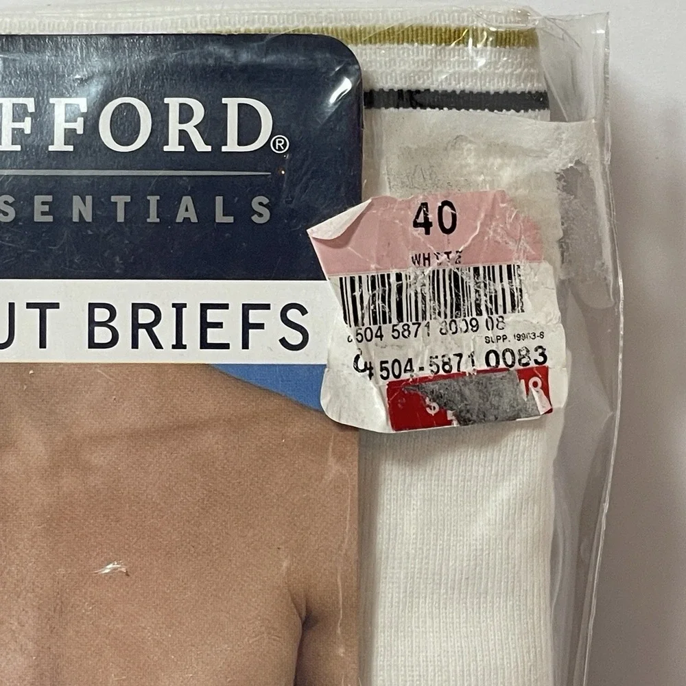 Stafford Men's 3-Pack 100% Cotton Full Cut Briefs Whitey Tighty L 36-38 NOS